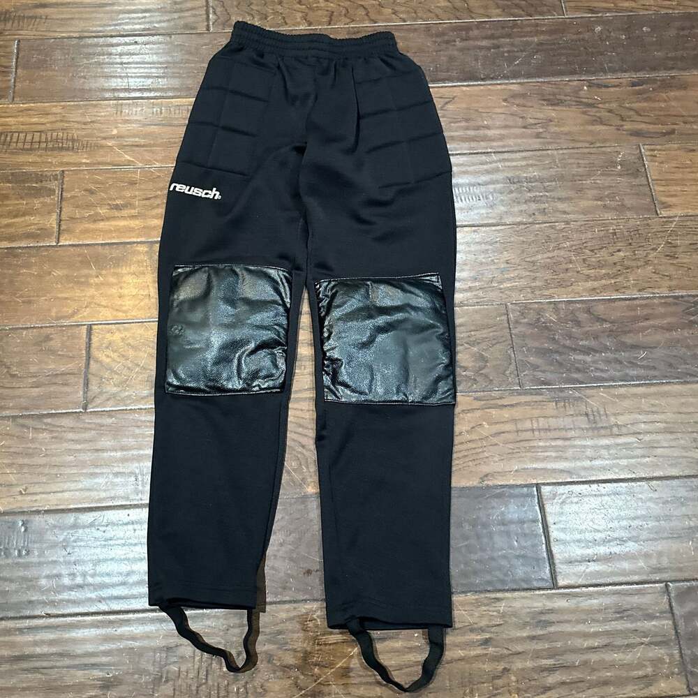 Reusch Soccer Goalkeeper Pants,‎ Padded 3/4 Length Training Bottoms, Black